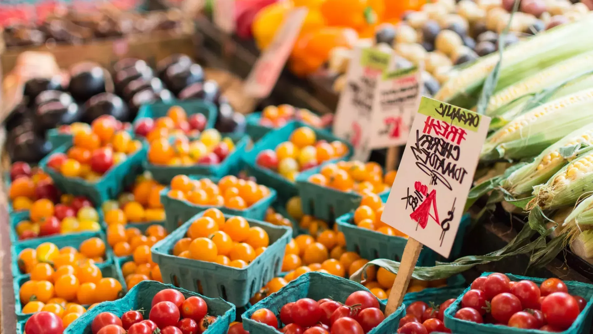 Tomates del mercado de agricultores