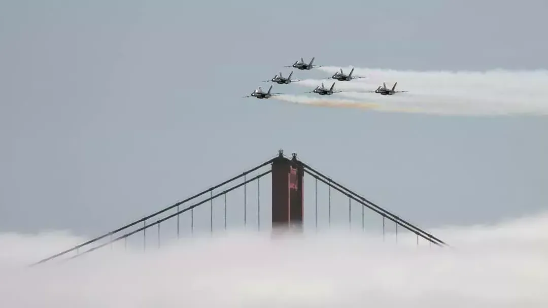 Les Blue Angels sur le Golden Gate Bridge