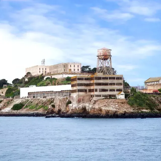 Alcatraz seen by boat